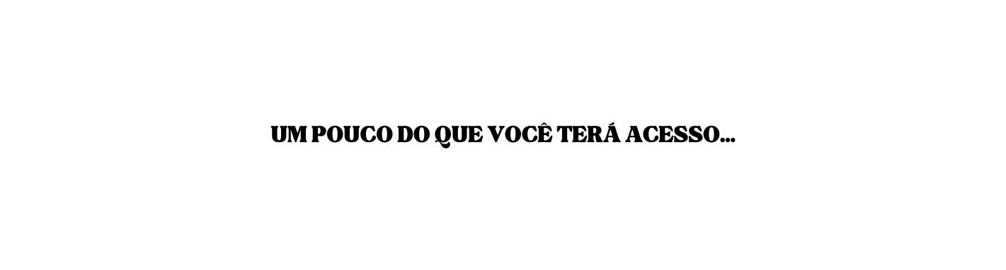 UM POUCO DO QUE VOCÊ TERÁ ACESSO